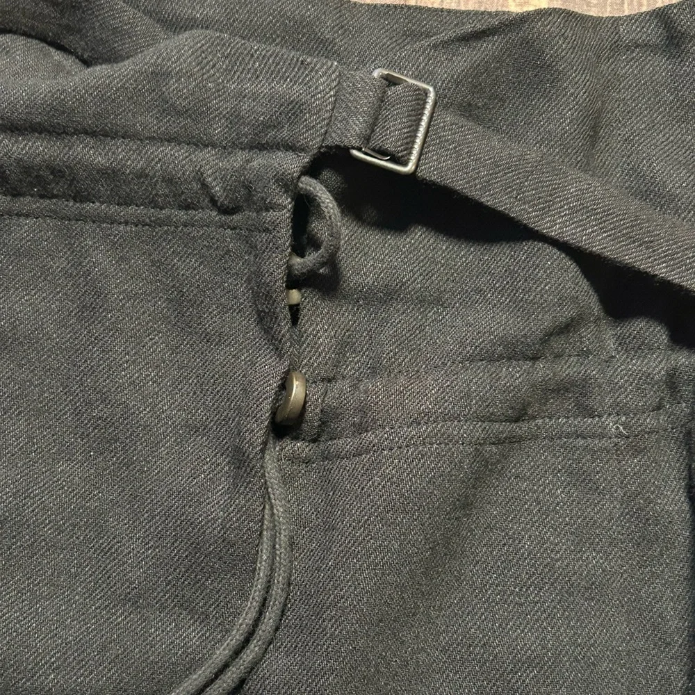 Ann Demeulemeester Wool Linen Cotton Skirt Size 34 Black Maxi With Strap Buckle - Picture 5 of 10